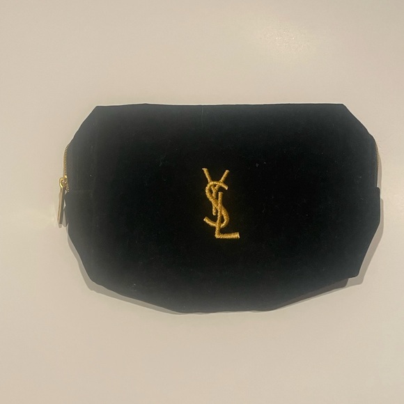Yves Saint Laurent Handbags - Yves Saint Laurent Black Velvet Pouch GWP